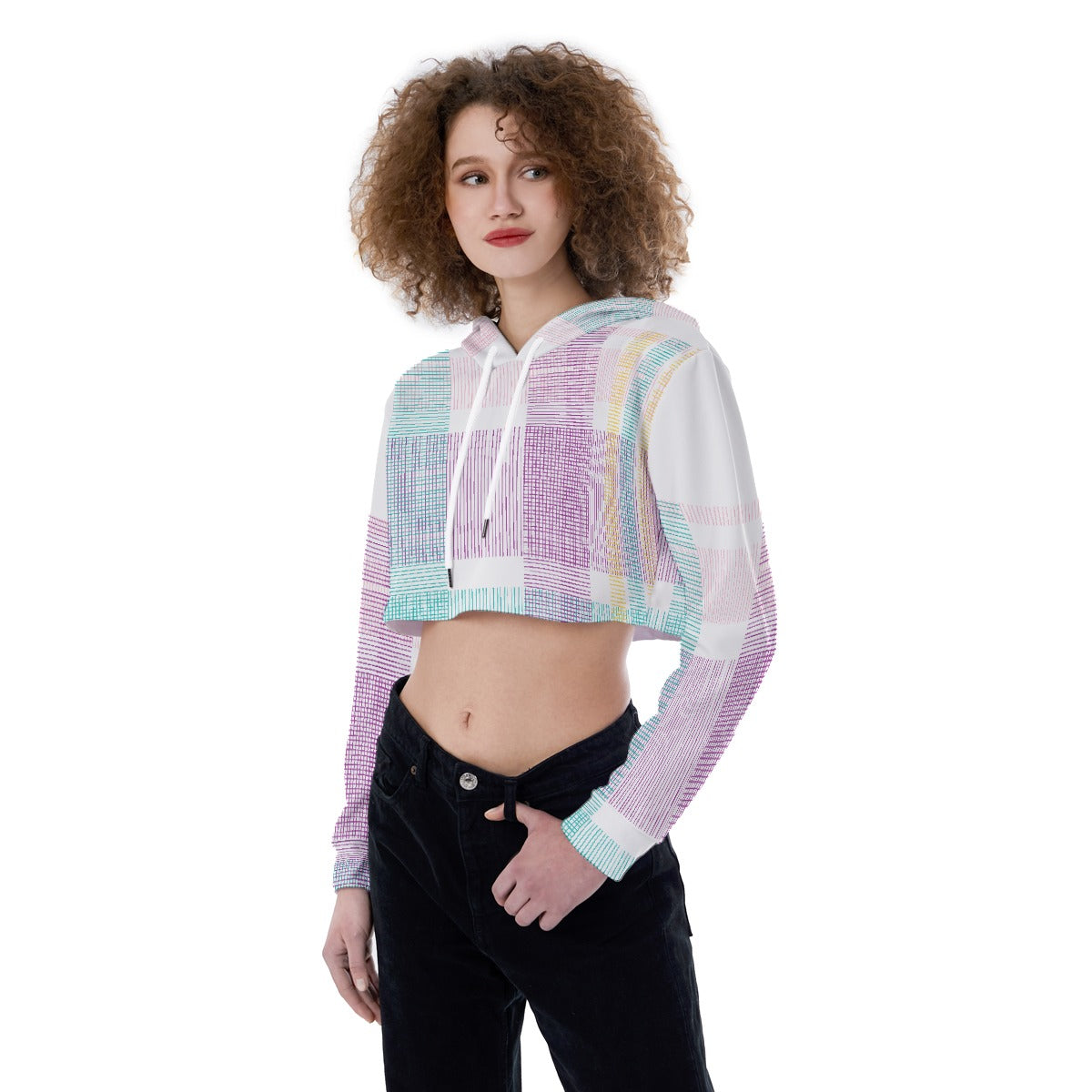 All-Over Print Women's Crop Top Hoodie