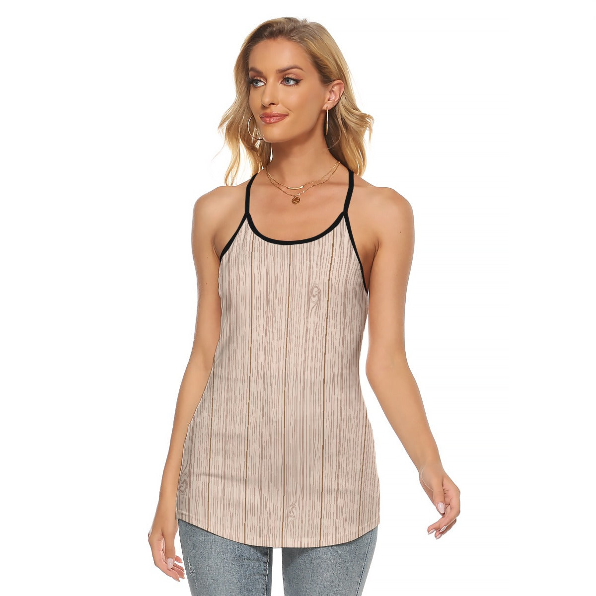 All-Over Print Women's Criss-Cross Open Back Tank Top