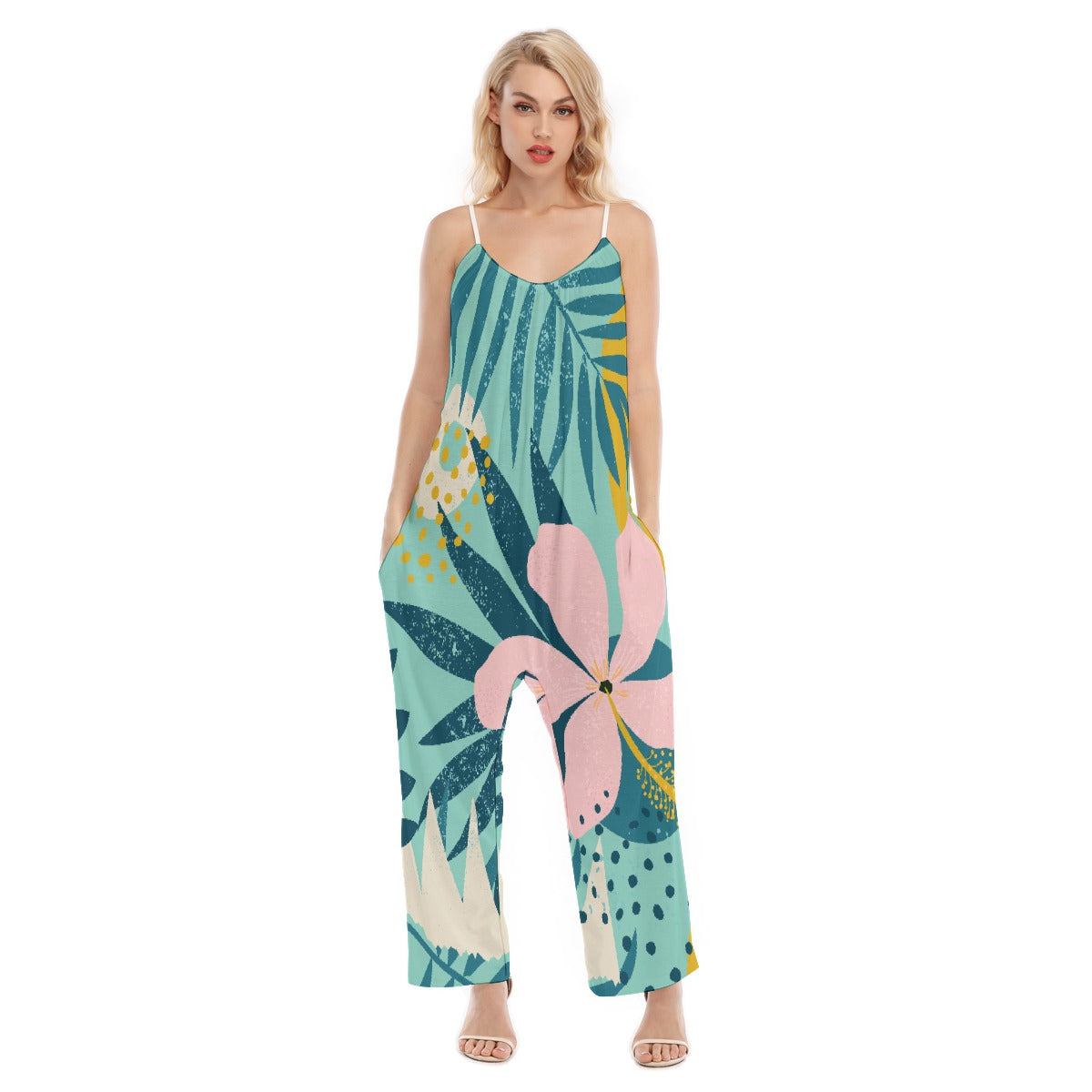 All-Over Print Women's Loose Cami Jumpsuit