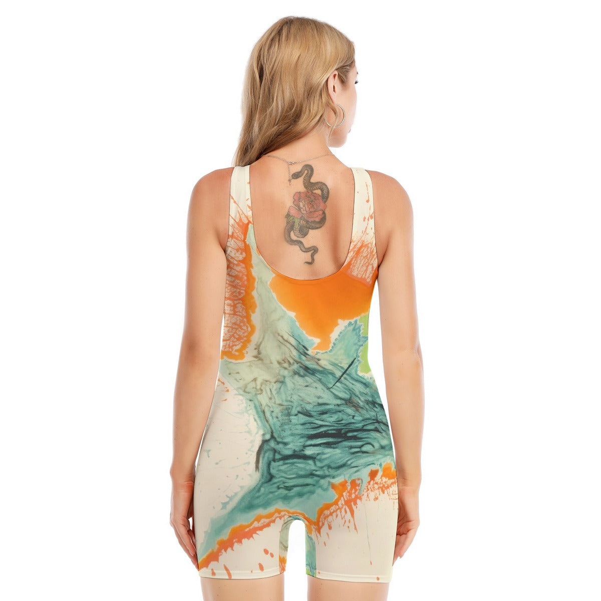 All-Over Print Women's Sleeveless One-piece Swimsuit