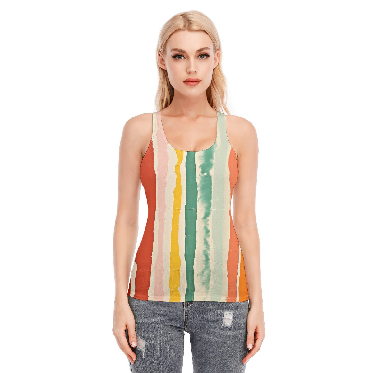 All-Over Print Women's Racer Vest | 190GSM Cotton