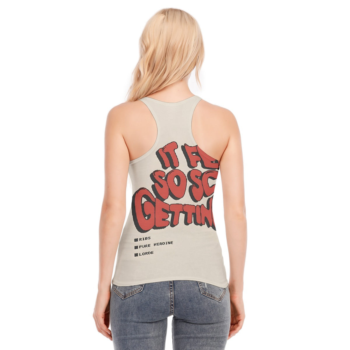 All-Over Print Women's Racer Vest | 190GSM Cotton