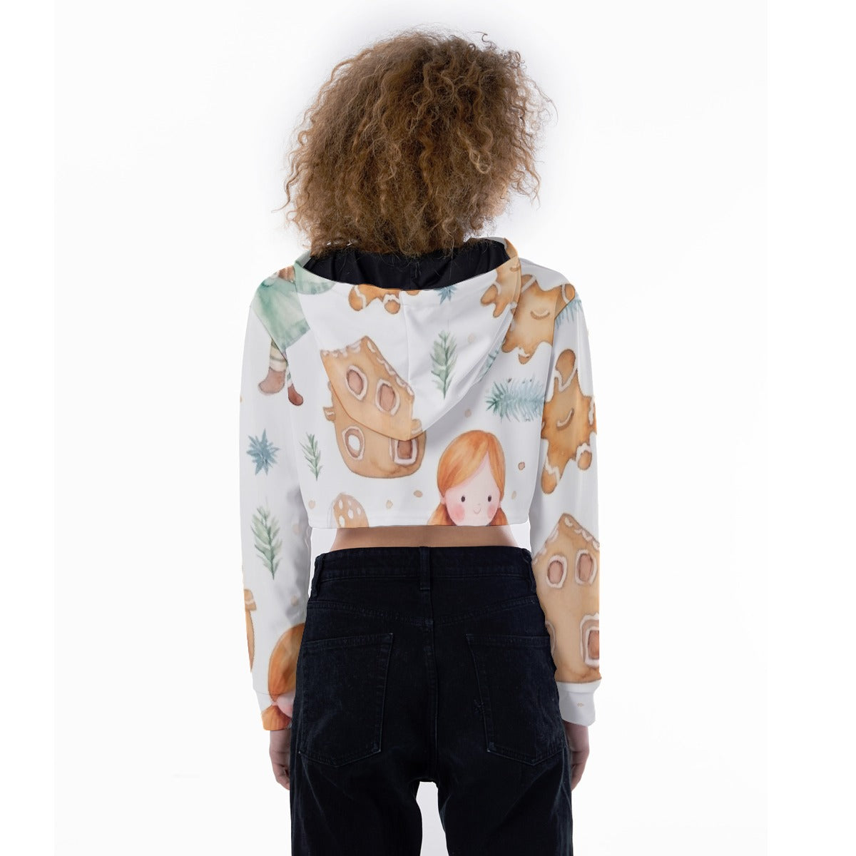 All-Over Print Women's Crop Top Hoodie
