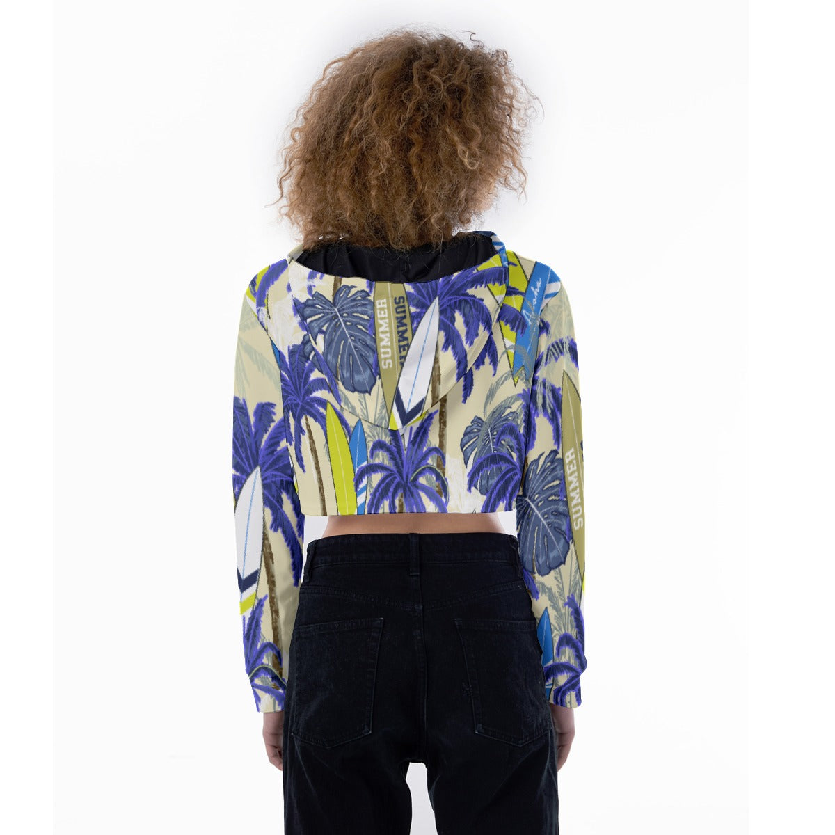 All-Over Print Women's Crop Top Hoodie