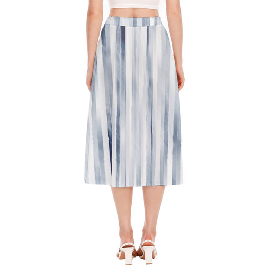 All-Over Print Women's Long Section Chiffon Skirt