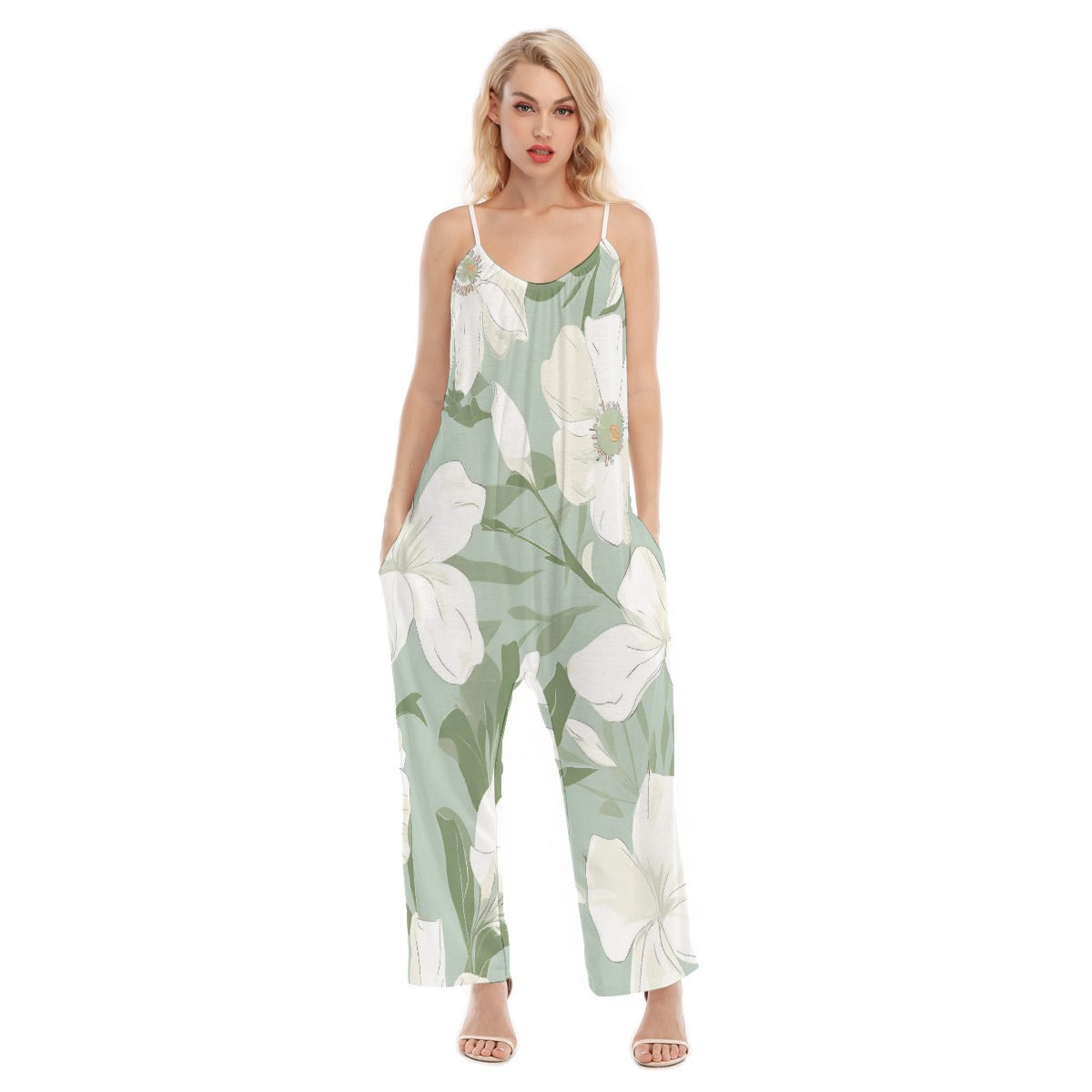 All-Over Print Women's Loose Cami Jumpsuit