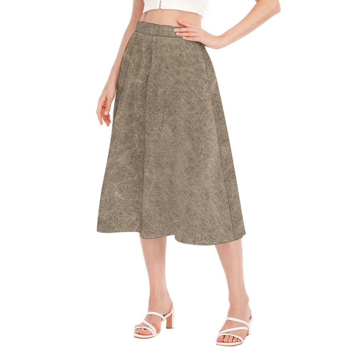 All-Over Print Women's Long Section Chiffon Skirt