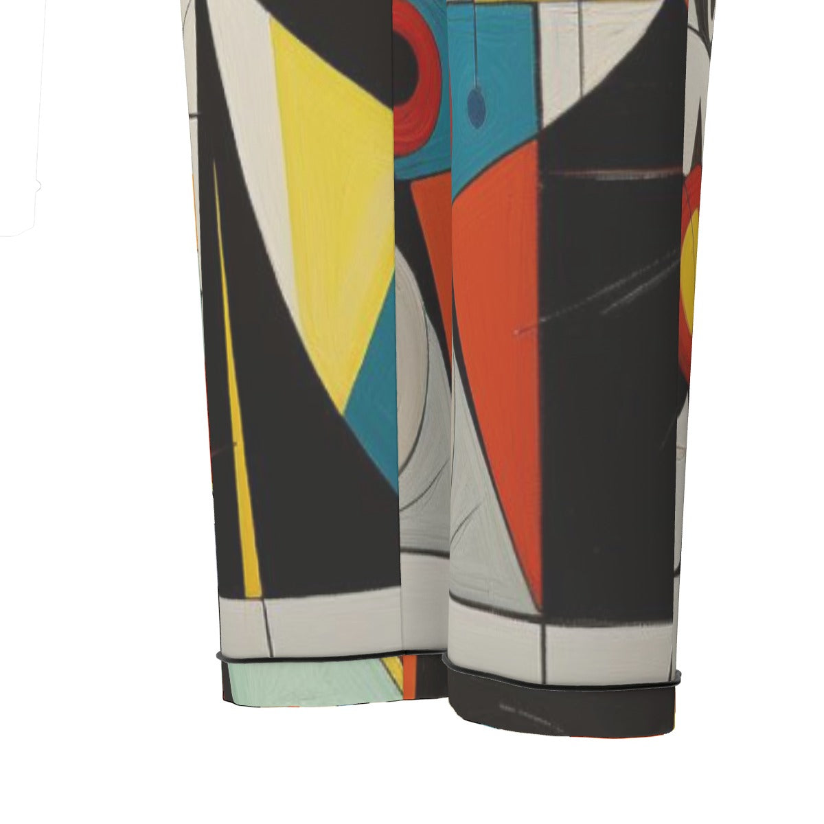 All-Over Print Women's Long Sleeve Pajama Set With Black Contrast Piping