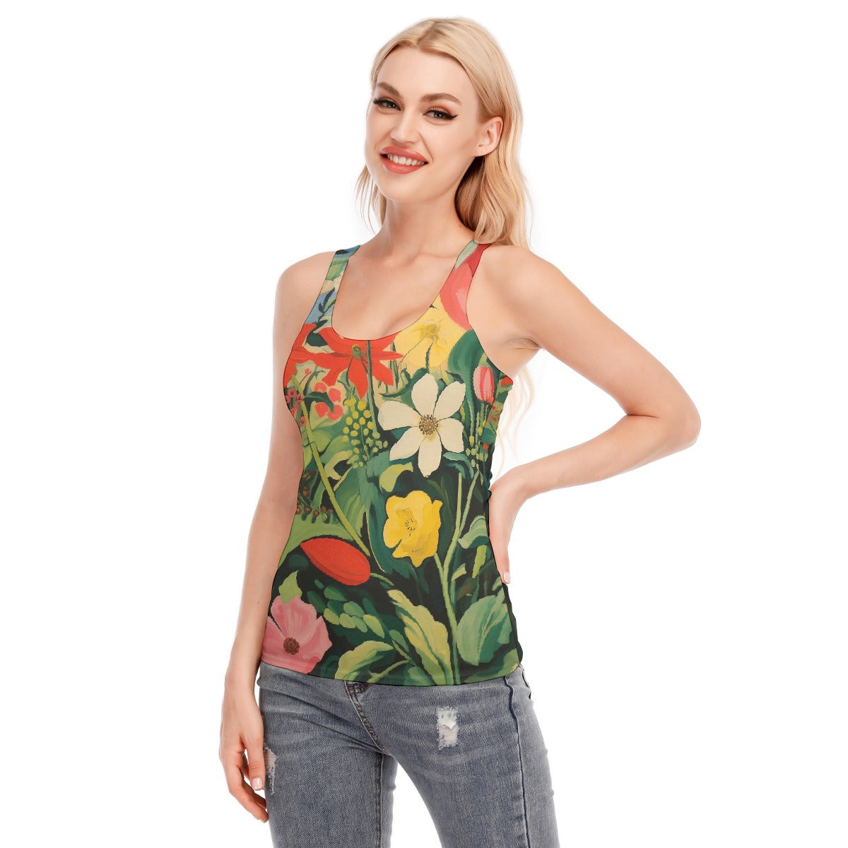 All-Over Print Women's Racer Vest | 190GSM Cotton