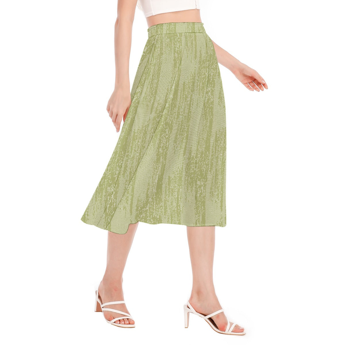 All-Over Print Women's Long Section Chiffon Skirt