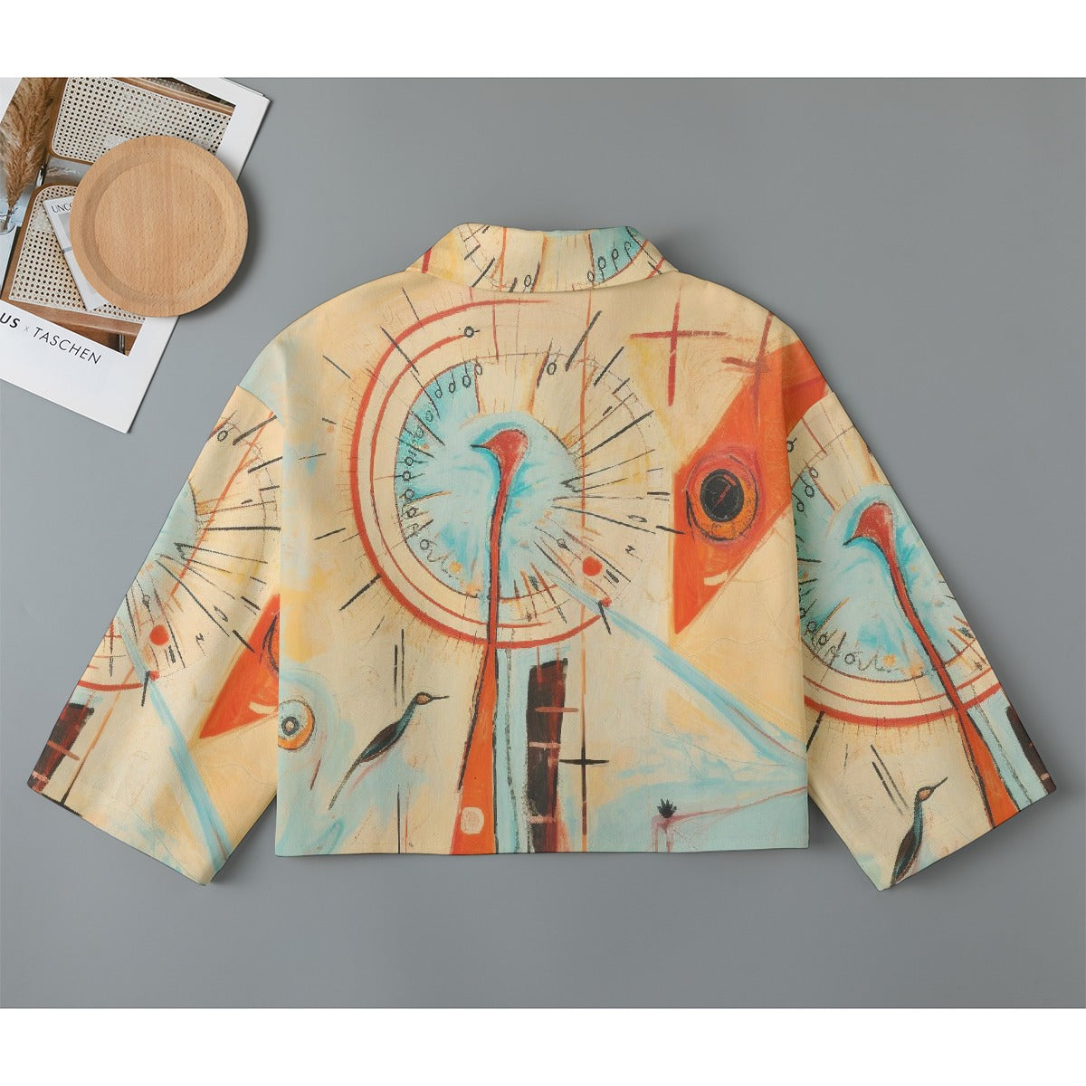 All-Over Print Women's Cropped Jacket | 245GSM Cotton