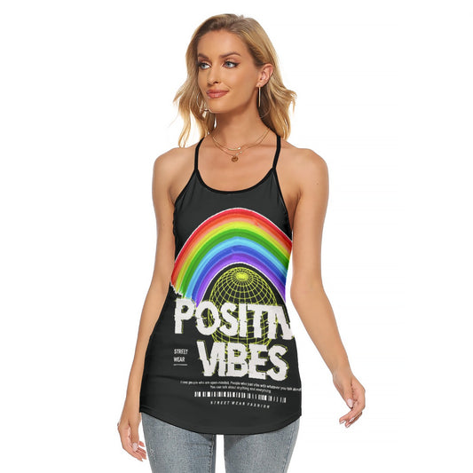 All-Over Print Women's Criss-Cross Open Back Tank Top