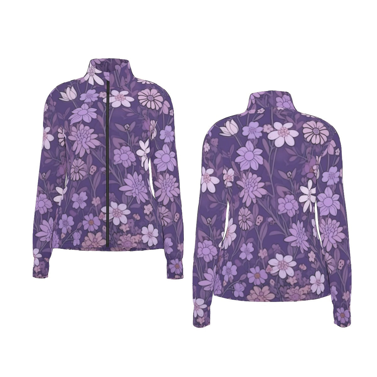 All-Over Print Women's Long Sleeve Thumbhole Jacket