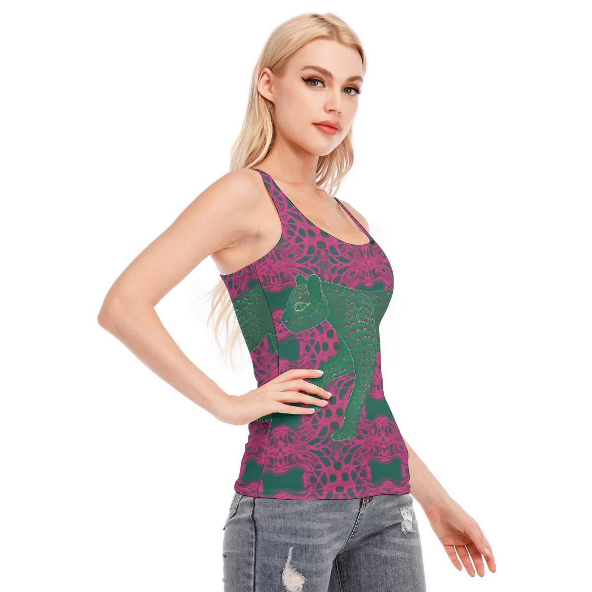 All-Over Print Women's Racer Vest | 190GSM Cotton
