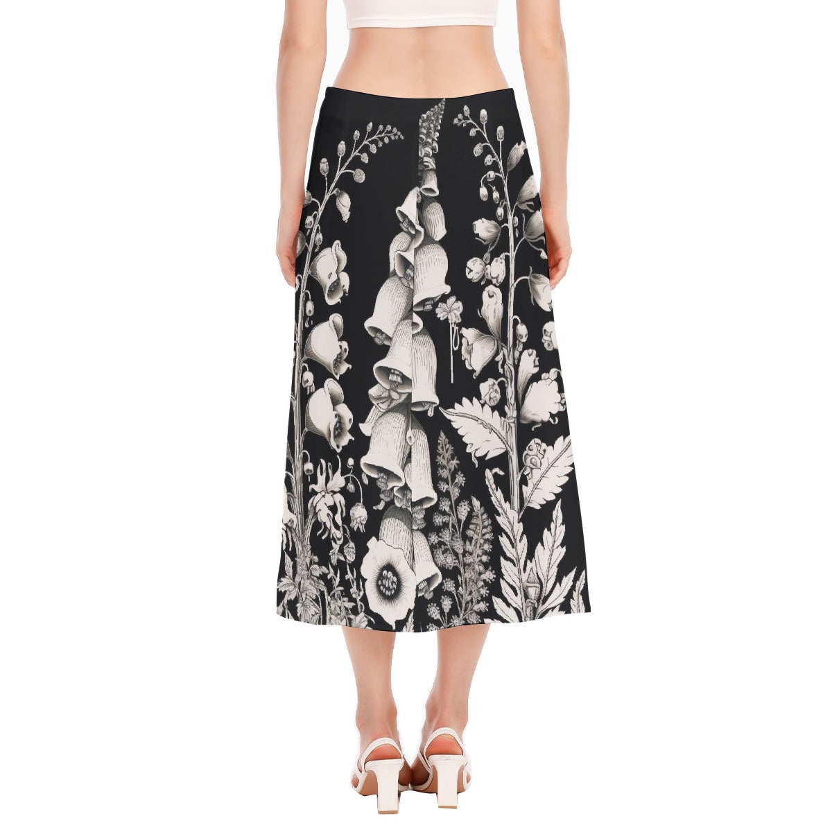 All-Over Print Women's High Slit Long Skirt