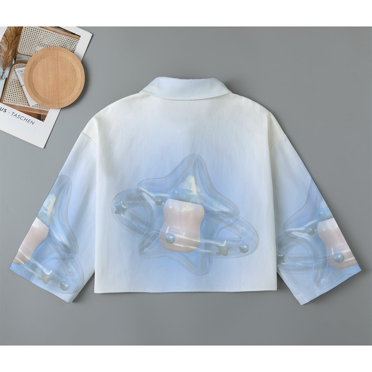 All-Over Print Women's Cropped Jacket | 245GSM Cotton