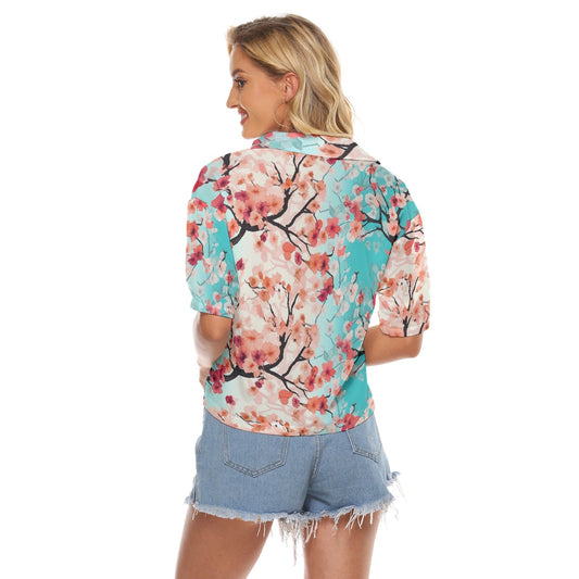 All-Over Print Women's V-neck Shirts
