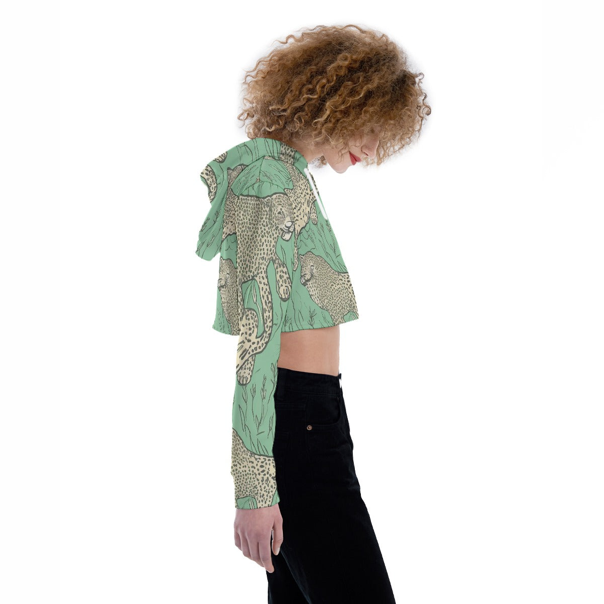All-Over Print Women's Crop Top Hoodie