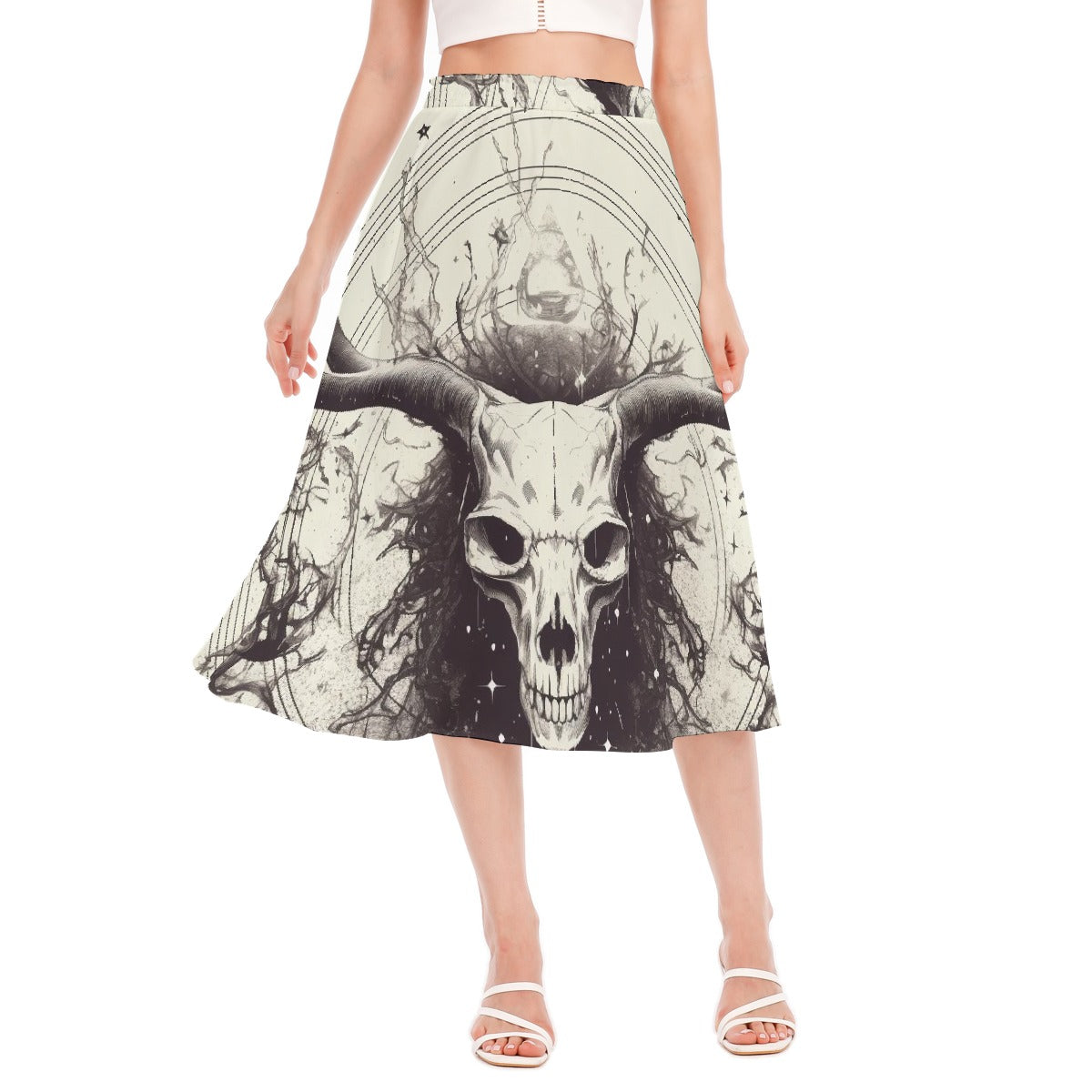 All-Over Print Women's Long Section Chiffon Skirt