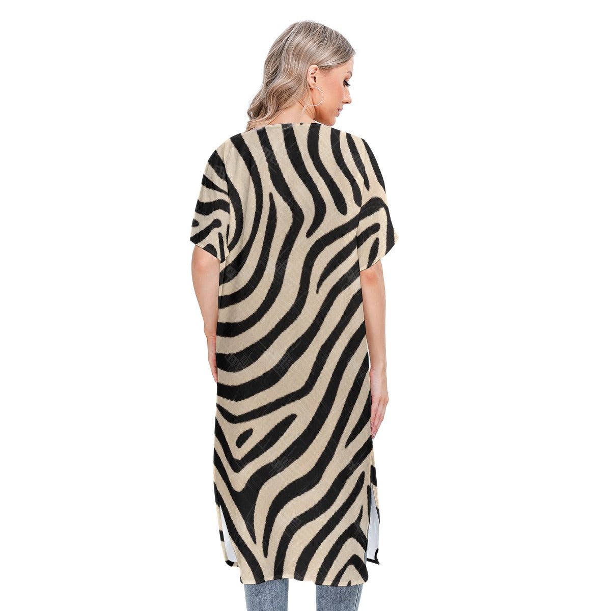 All-Over Print Women's Short Sleeve Cardigan