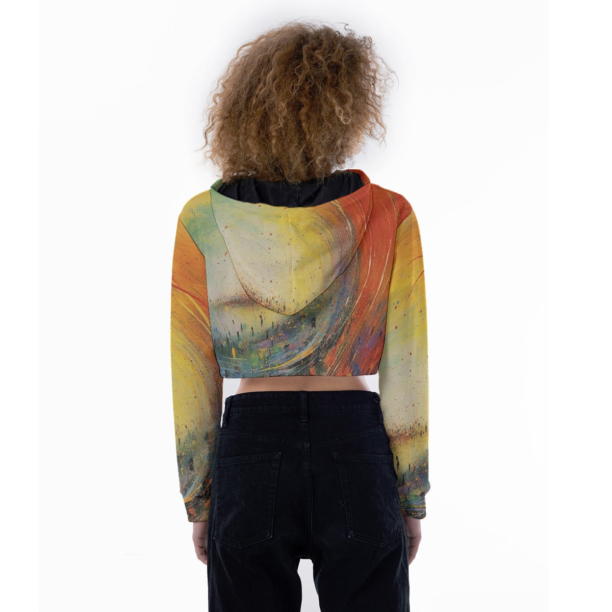 All-Over Print Women's Crop Top Hoodie