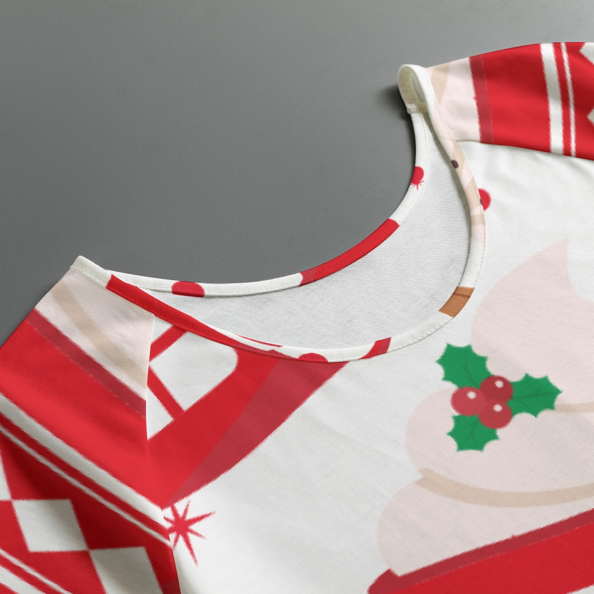 All-Over Print Women's Round Neck T-shirt With Raglan Sleeve