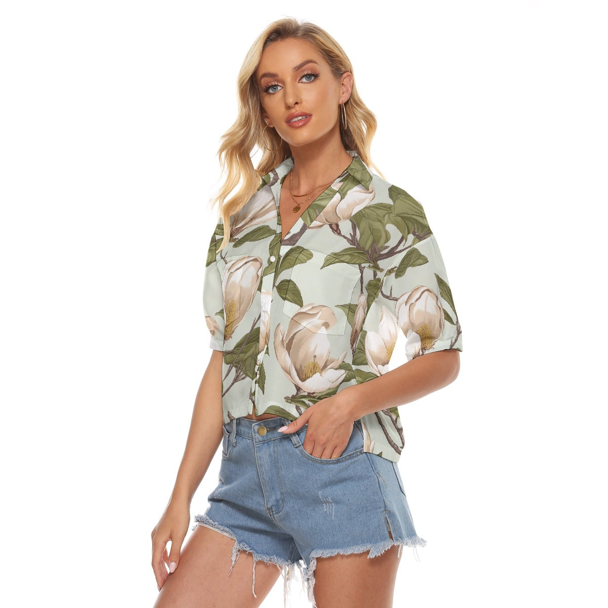 All-Over Print Women's V-neck Shirts