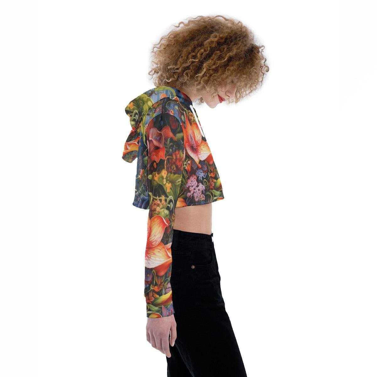 All-Over Print Women's Crop Top Hoodie