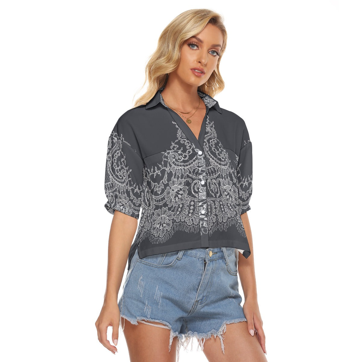 All-Over Print Women's V-neck Shirts