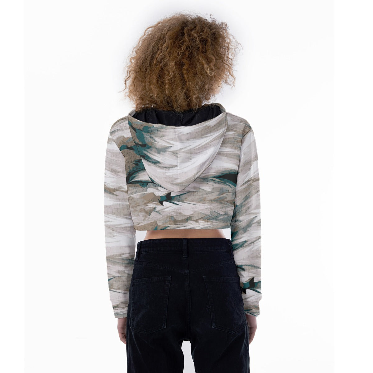 All-Over Print Women's Crop Top Hoodie