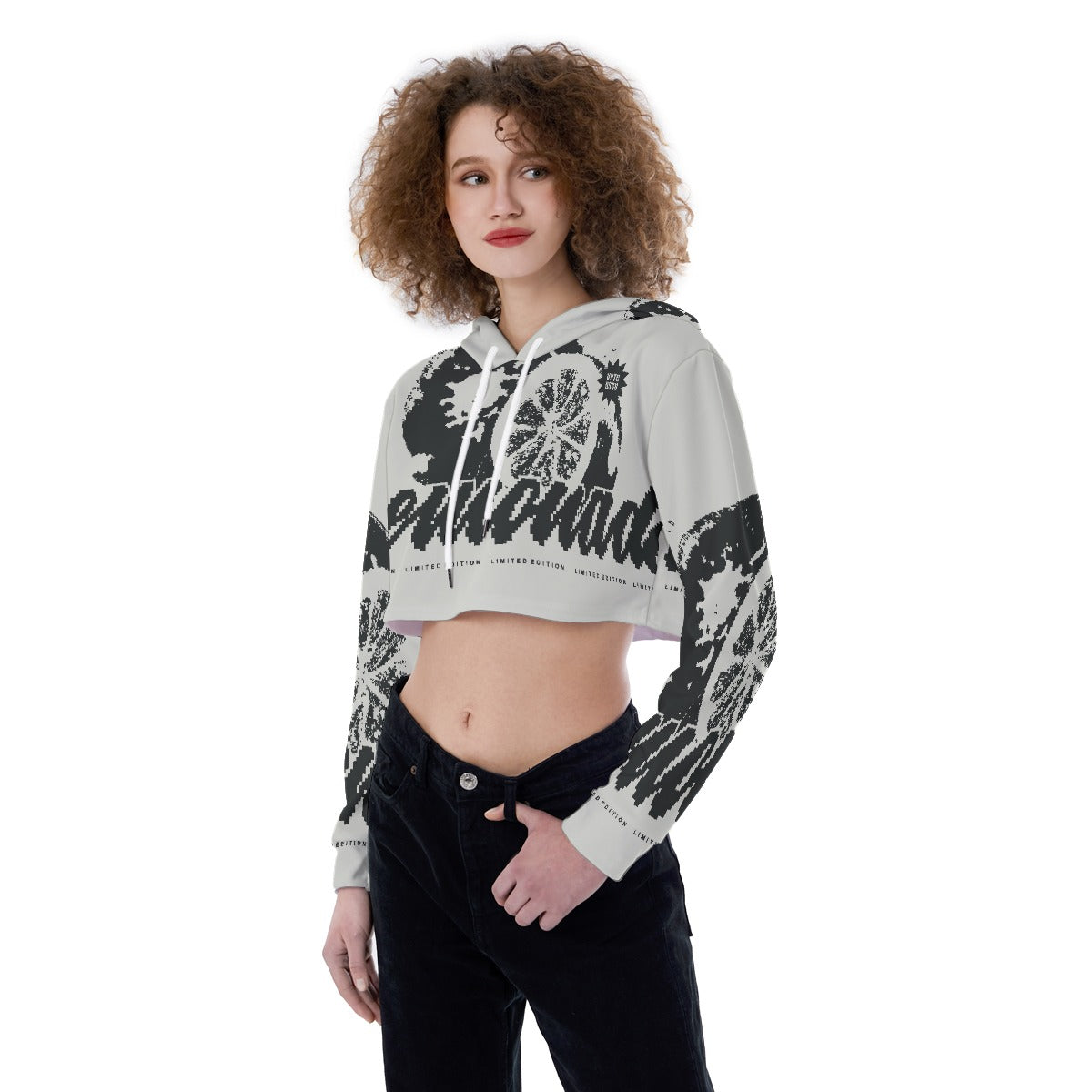 All-Over Print Women's Crop Top Hoodie