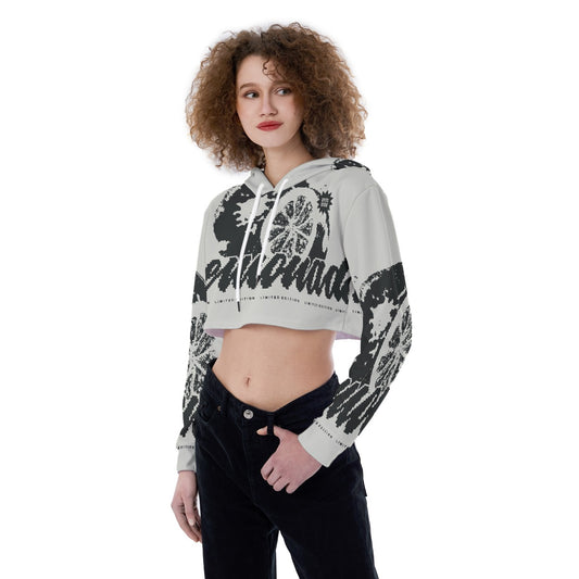 All-Over Print Women's Crop Top Hoodie