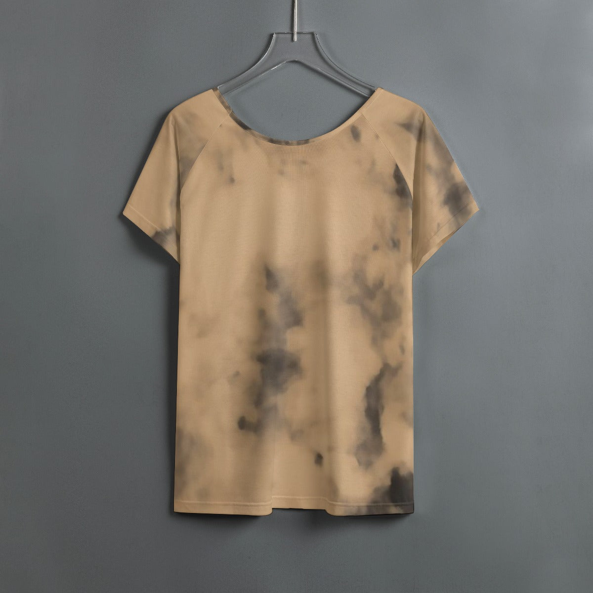 All-Over Print Women's Round Neck T-shirt With Raglan Sleeve