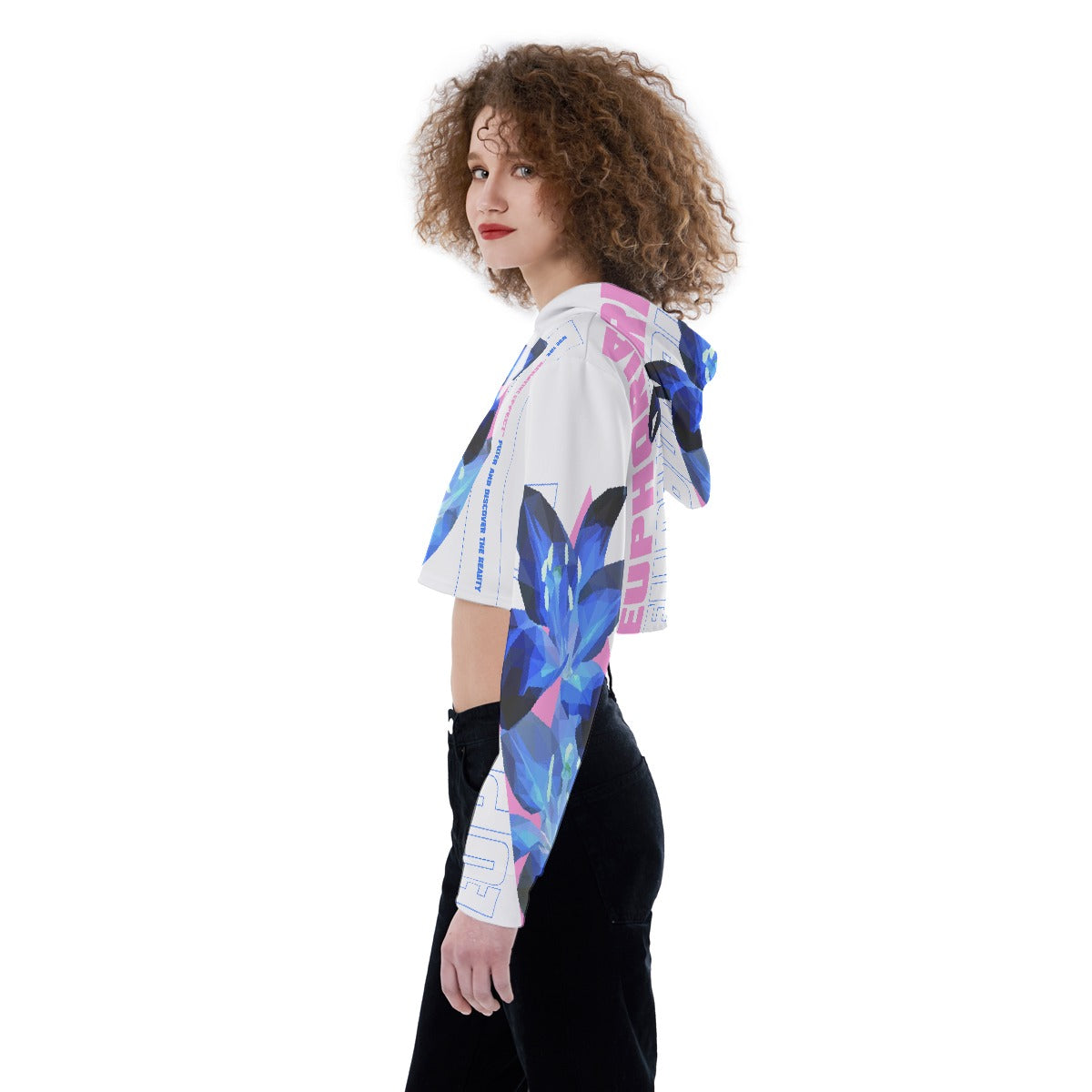 All-Over Print Women's Crop Top Hoodie