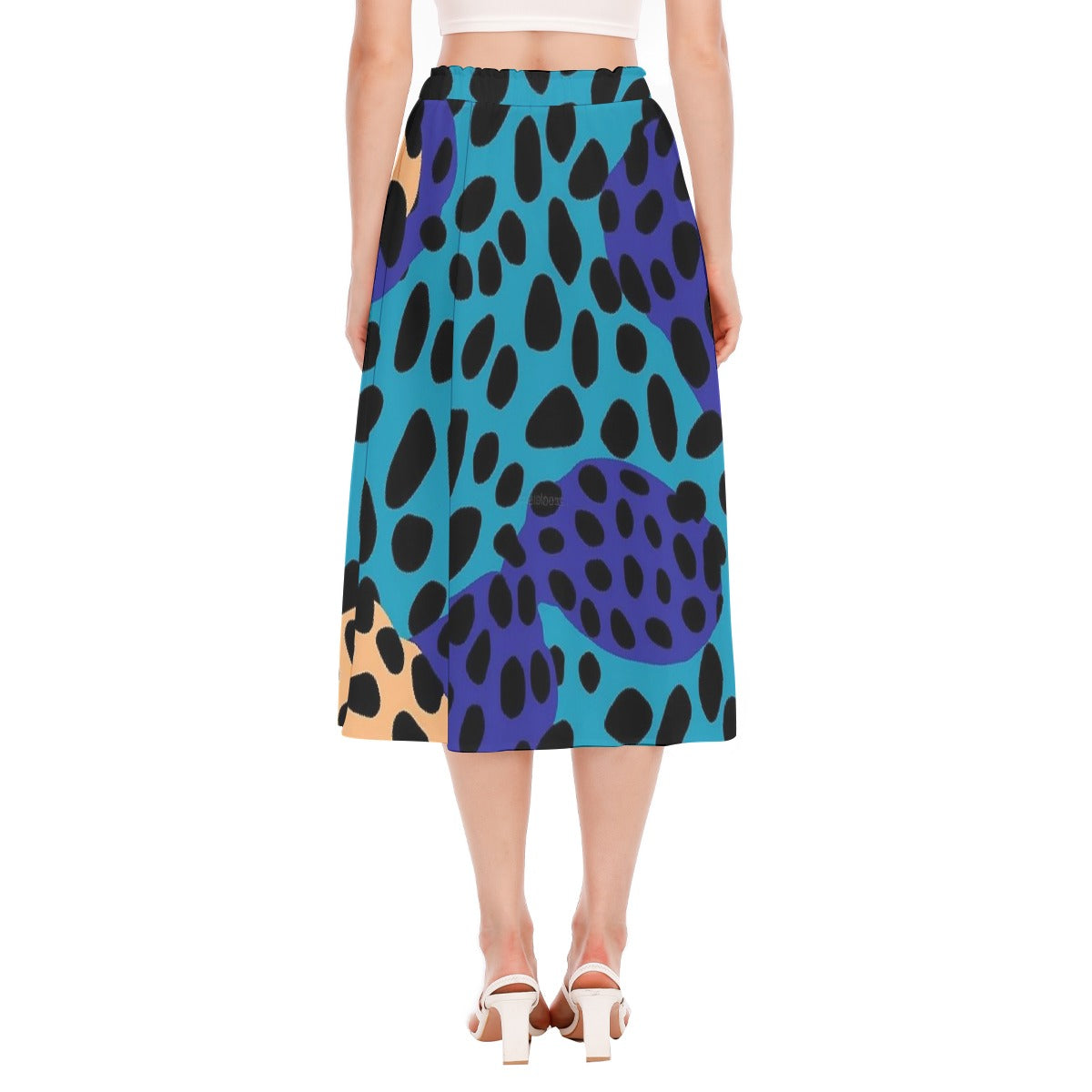 All-Over Print Women's Long Section Chiffon Skirt