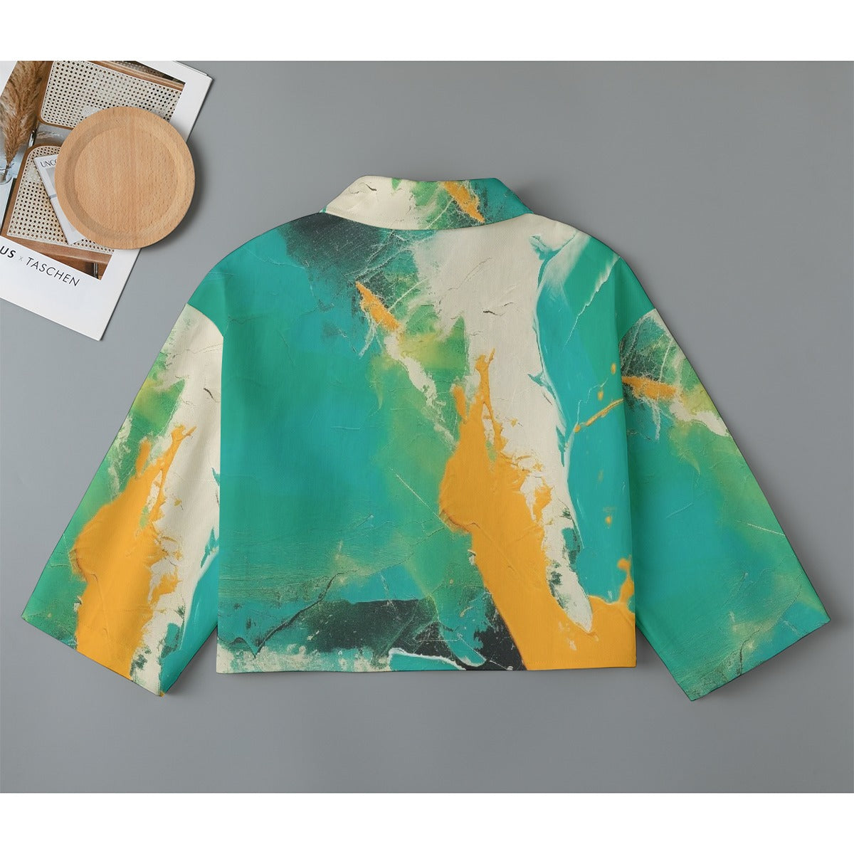 All-Over Print Women's Cropped Jacket | 245GSM Cotton
