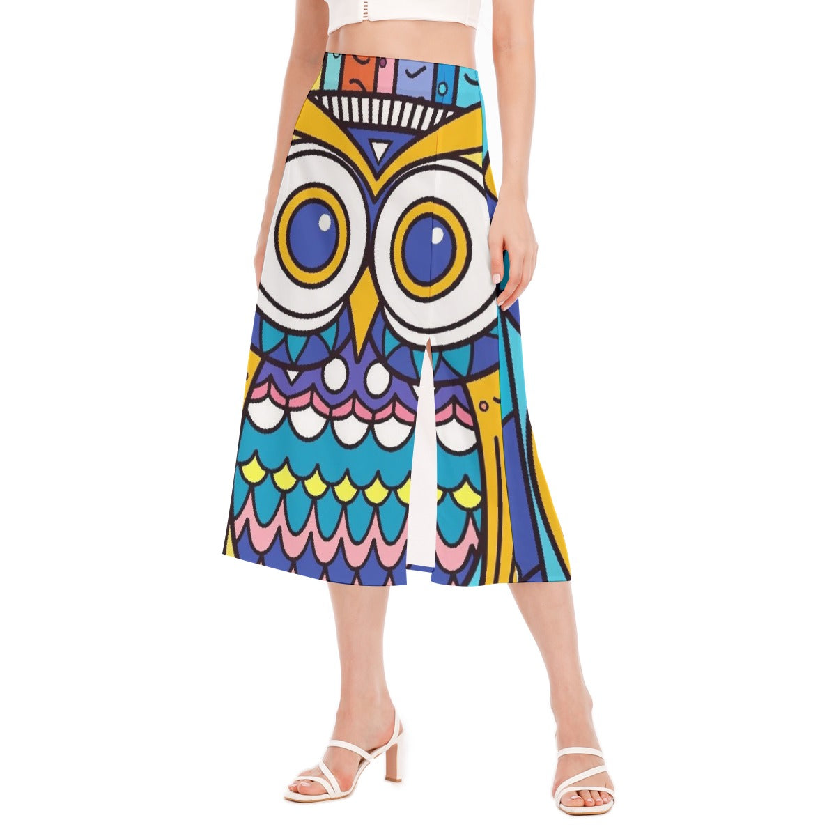 All-Over Print Women's High Slit Long Skirt