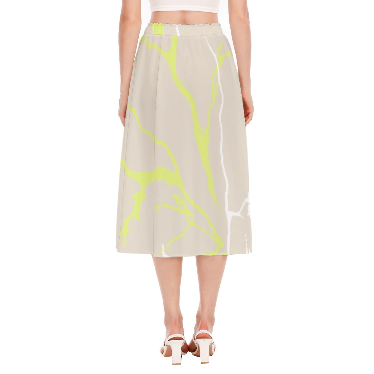 All-Over Print Women's Long Section Chiffon Skirt