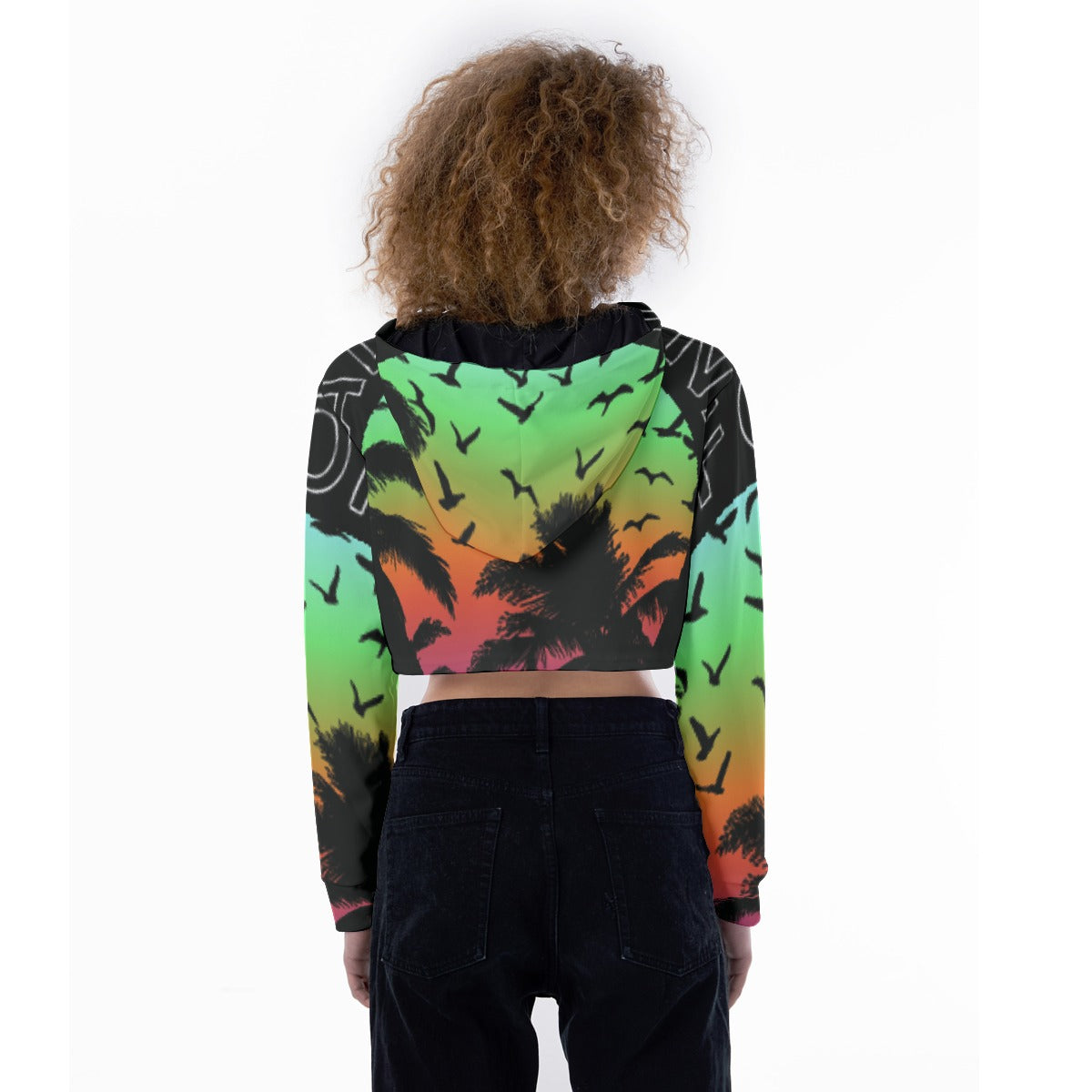 All-Over Print Women's Crop Top Hoodie