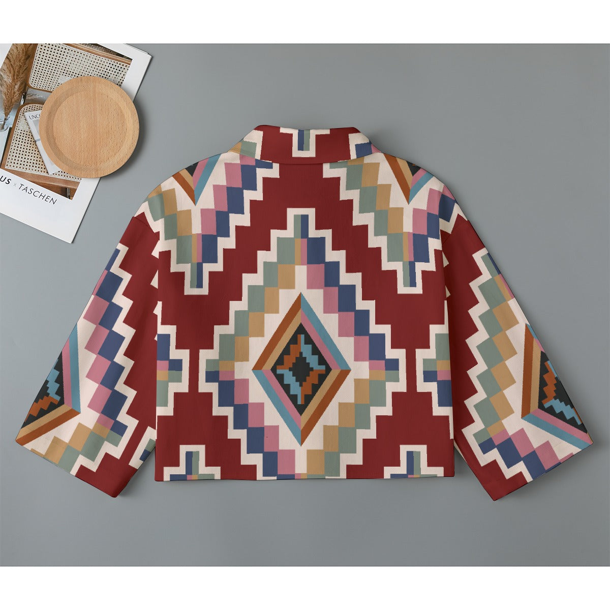 All-Over Print Women's Cropped Jacket | 245GSM Cotton