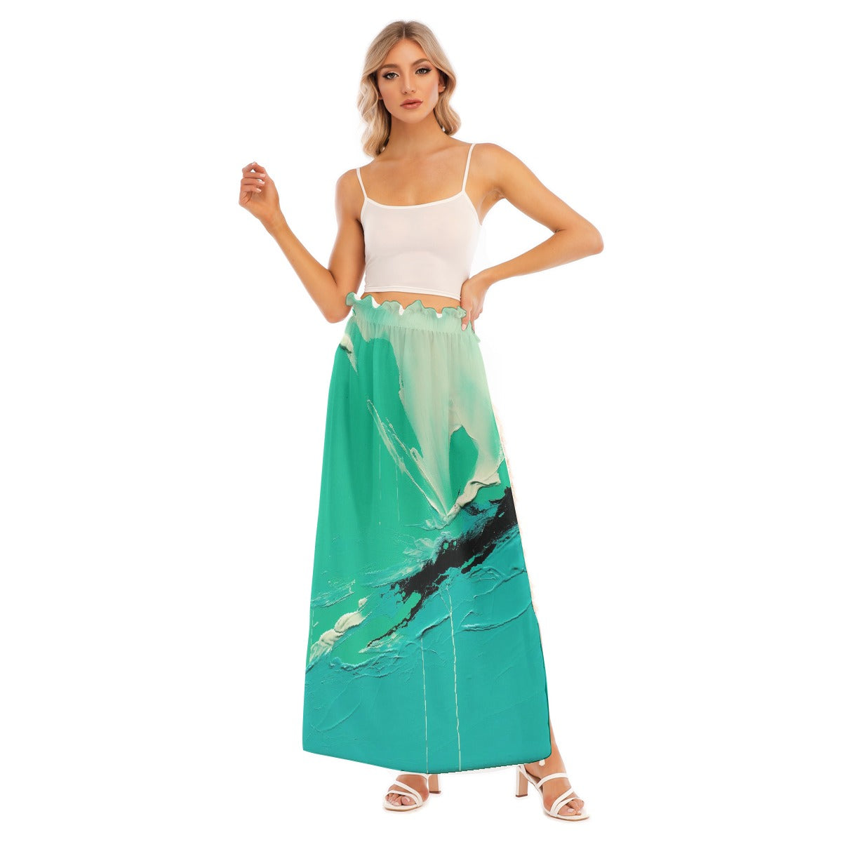 All-Over Print Women's Side Split Skirt