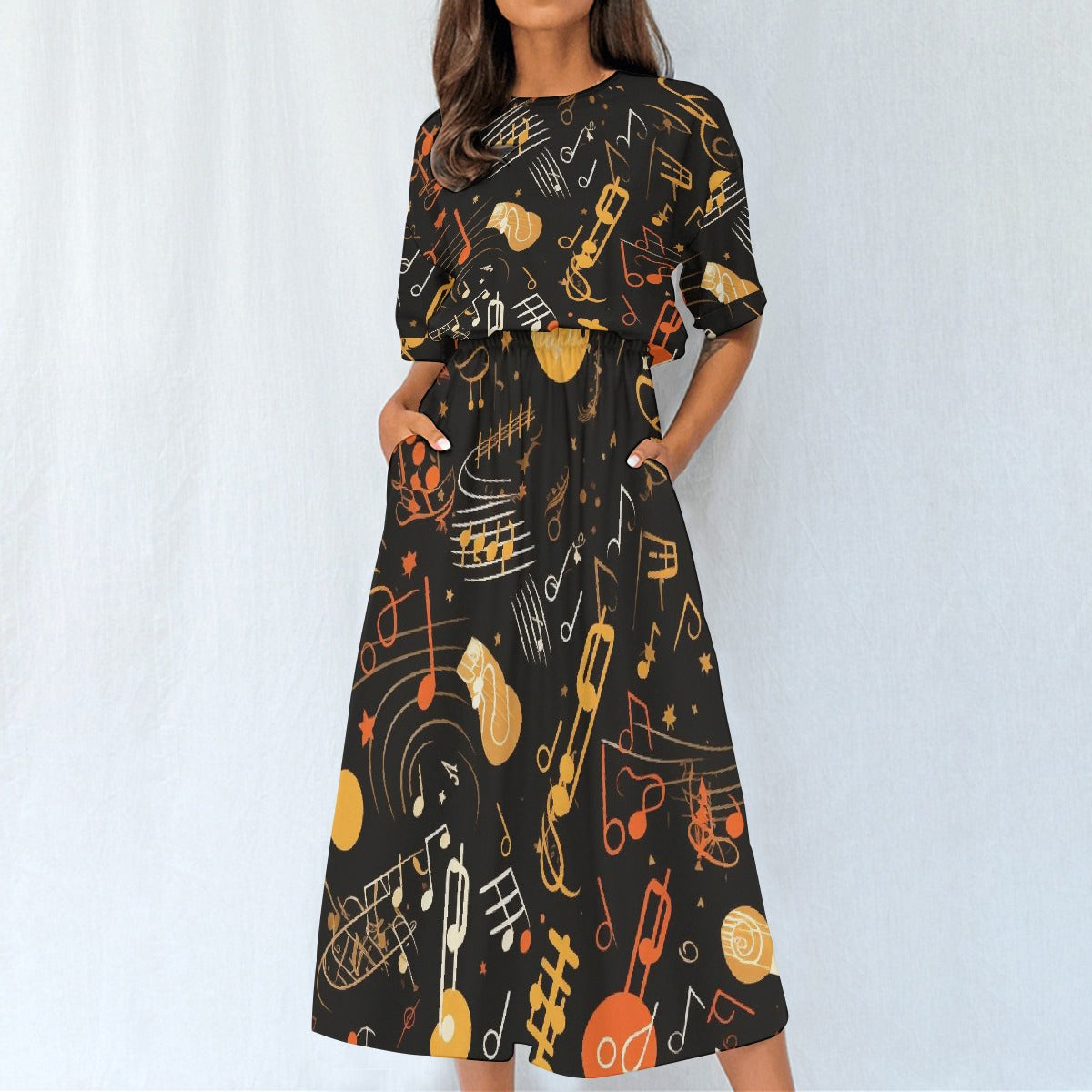 All-Over Print Women's Elastic Waist Dress