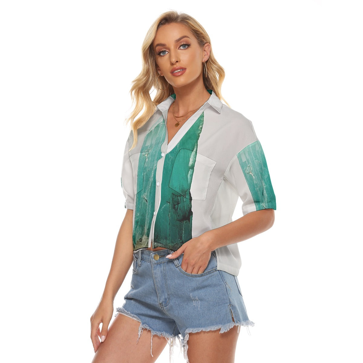 All-Over Print Women's V-neck Shirts