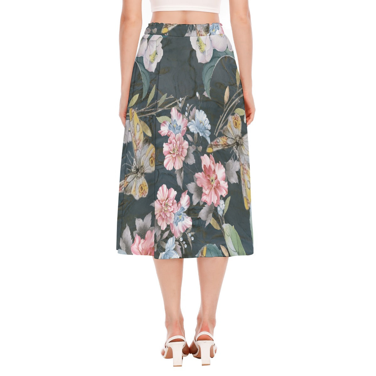 All-Over Print Women's Long Section Chiffon Skirt