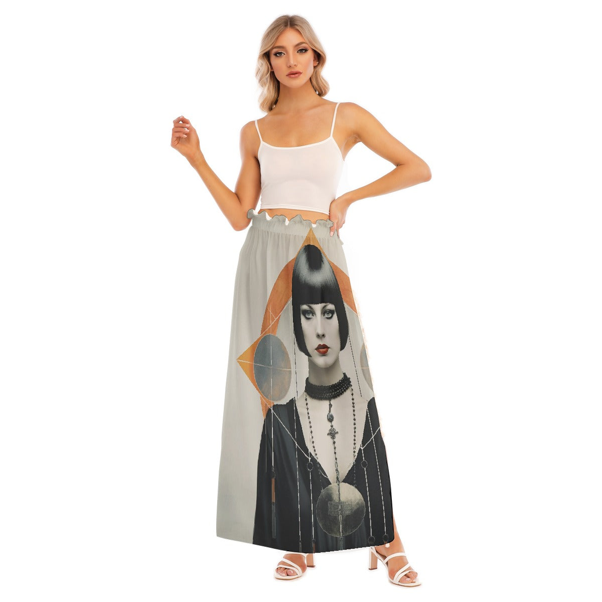 All-Over Print Women's Side Split Skirt
