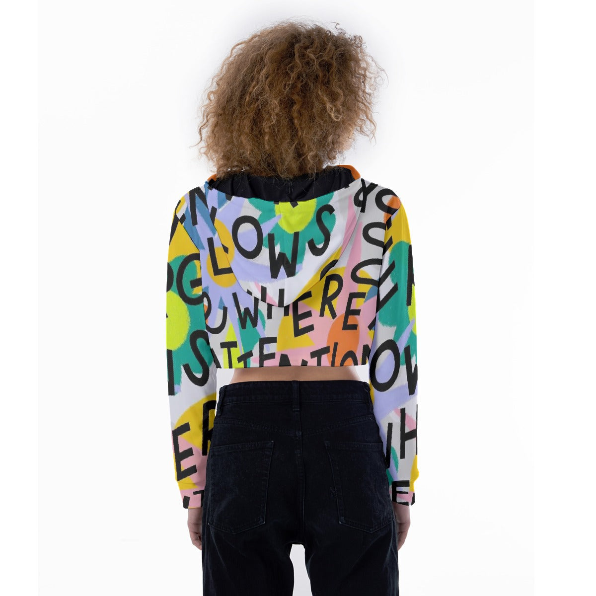 All-Over Print Women's Crop Top Hoodie
