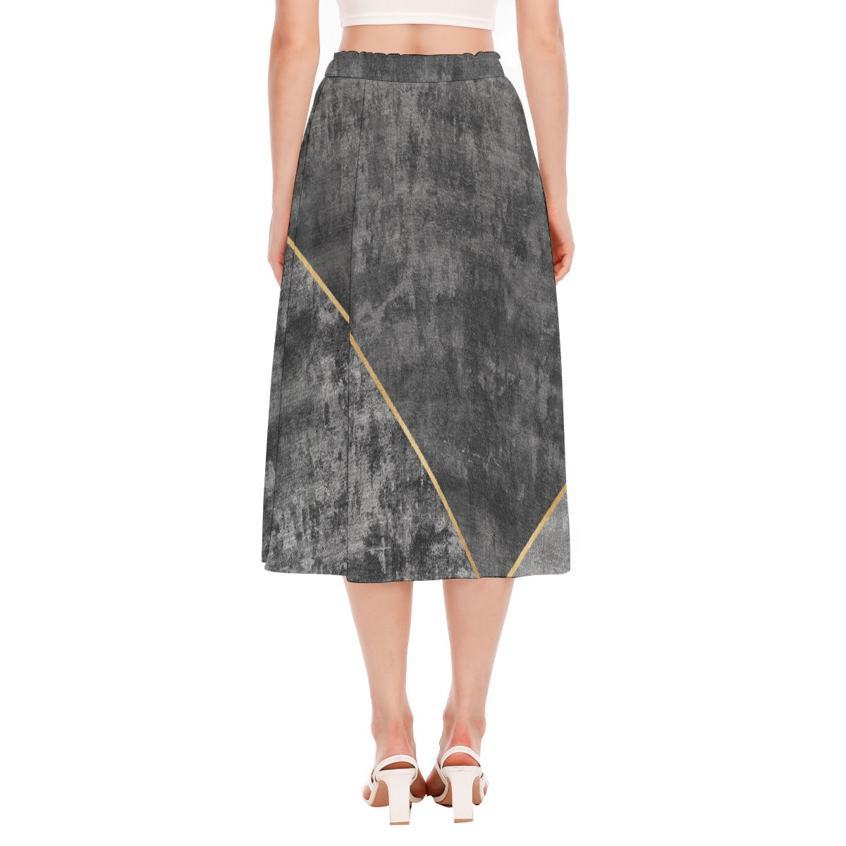 All-Over Print Women's Long Section Chiffon Skirt