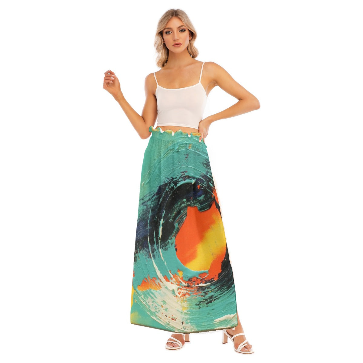 All-Over Print Women's Side Split Skirt