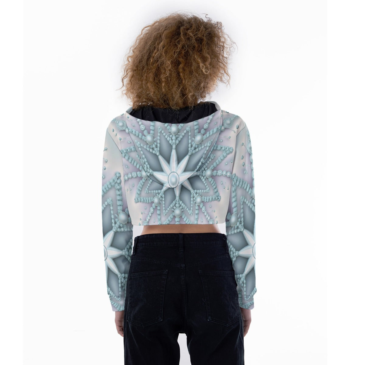 All-Over Print Women's Crop Top Hoodie