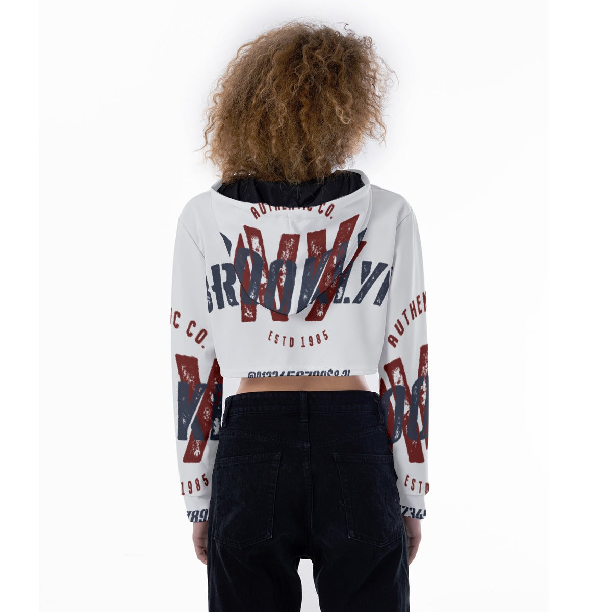 All-Over Print Women's Crop Top Hoodie